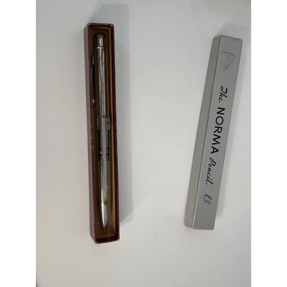Vintage Norma Mechanical Pencil #104 Chrome Multi 4 Color with Box Instructions